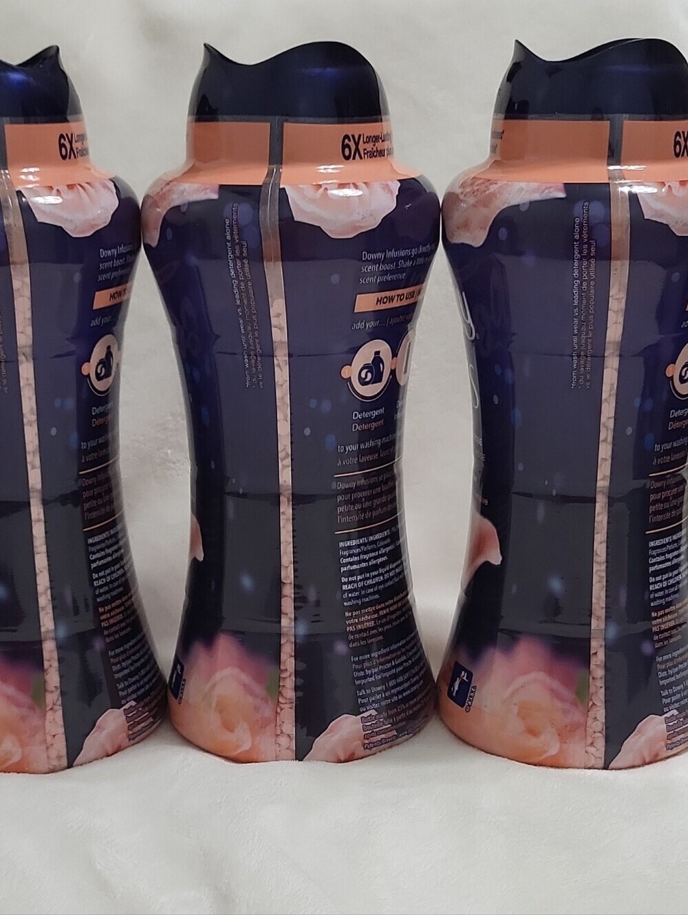 4 Downy Infusions Bliss In-Wash Scent Booster Beads Amber & Rose 24.0 oz - Picture 13 of 16